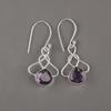 Amethyst Gemstone 925 Sterling Silver Handmade Jewelry Drop/Dangle Earrings 1.50" For Anniversary Gift EE-2-1