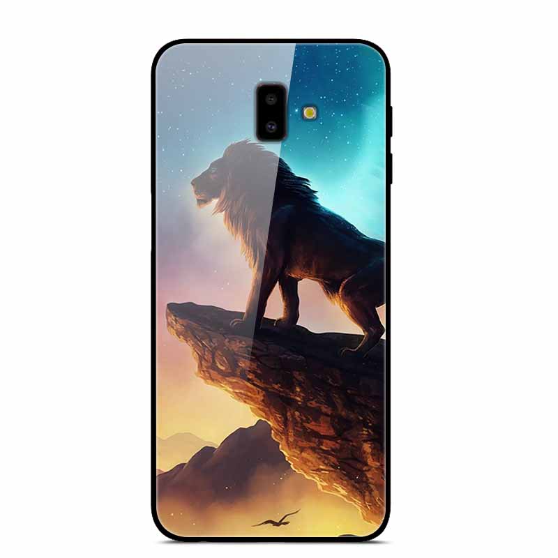 For Samsung J6 Plus Cases J4Plus J8 2018 Fashion Tempered Glass Hard Back Case For Samsung Galaxy J8 2018 Cover J6 J4 2018 Funda