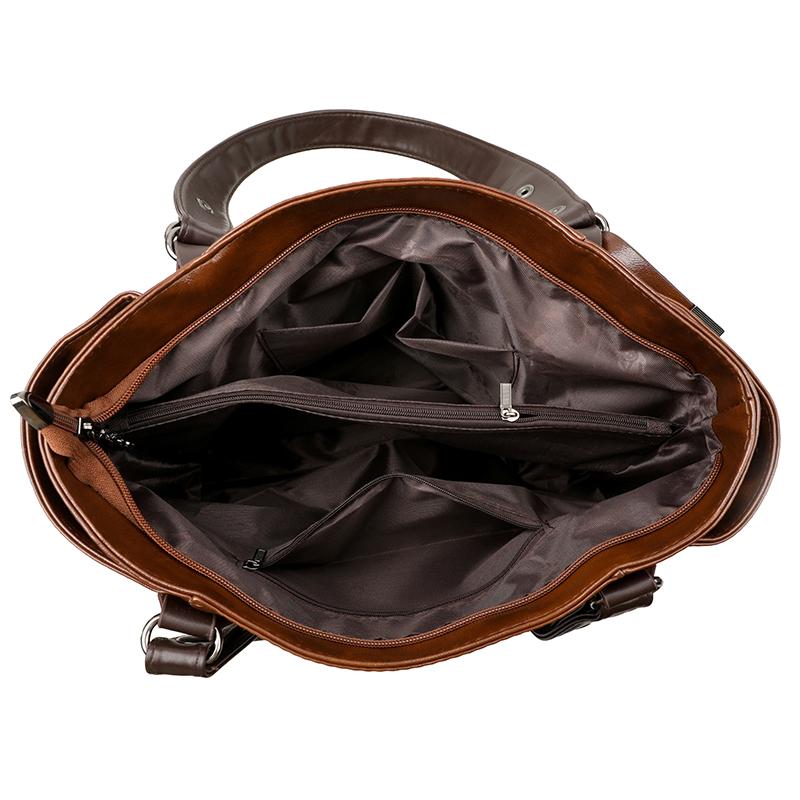 Elegante PU-Leder-Tragetasche für Damen – Schultertasche mit großem Fassungsvermögen, verstellbarem Riemen und Vintage-Design, perfekt für den täglichen Gebrauch