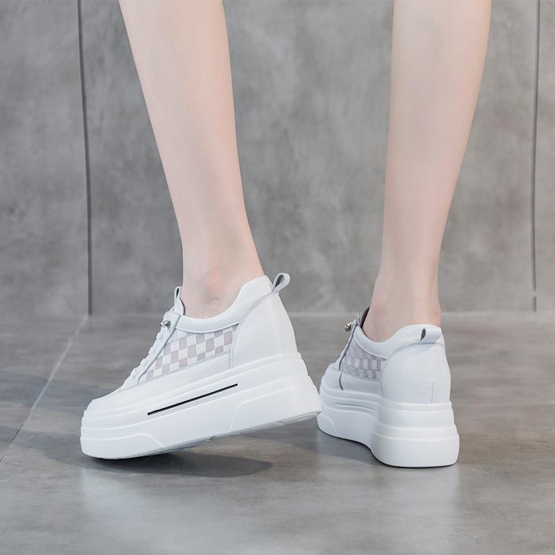 Mesh Versatile Casual Single Shoes Platform Muffin Women's Breathable Mesh Shoes 2026 Spring and Summer New Inner Height Increase
