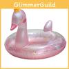 Coroa Inflável Cisne Rosa Brilhante Boia Design de Desenho Animado Para Atividades de Natação de Adultos