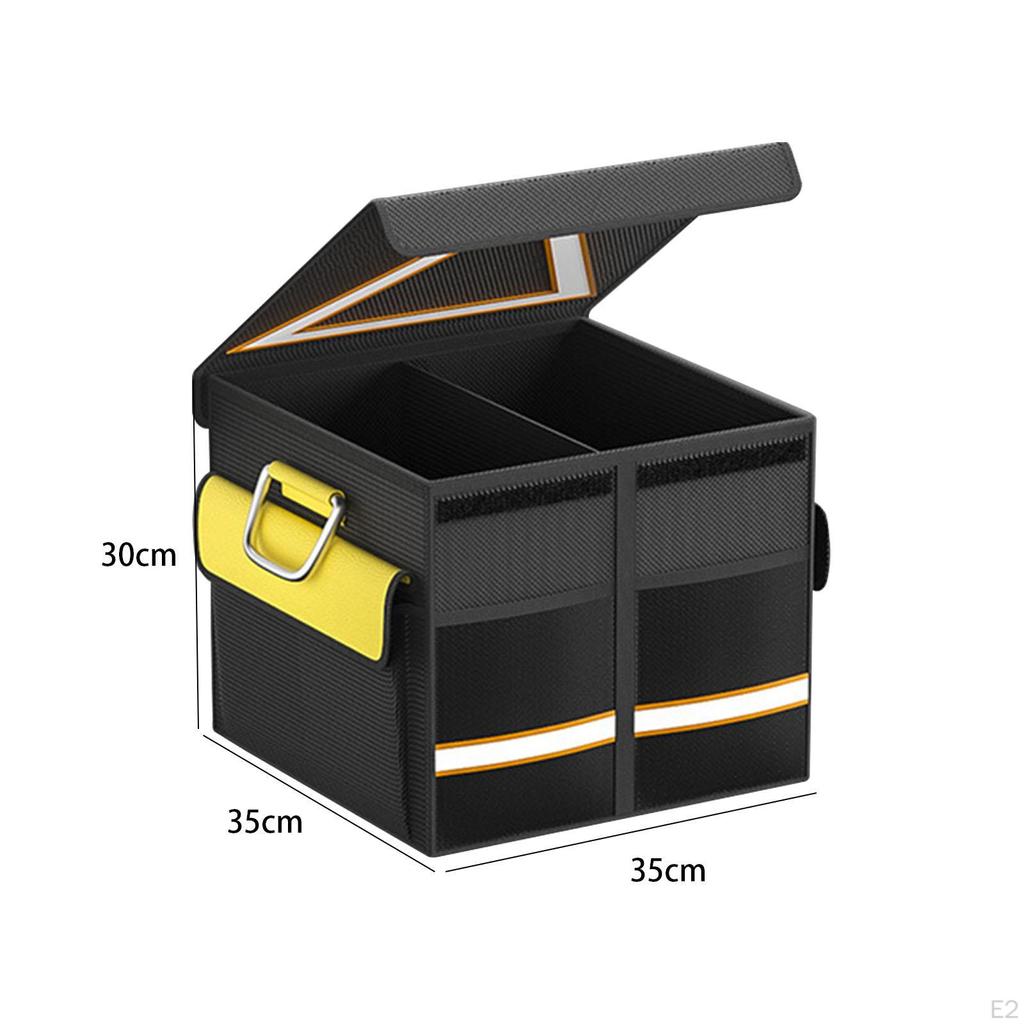 Car Trunk Organizer Cargo Storage Container Large Capacity Versatile Multi Compartments for Sedan