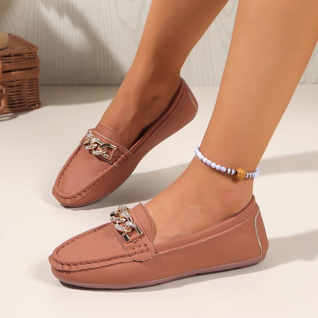 Women Flats Spring Round Toe Solid Soft Sole Flat Loafers Autumn Sneakers Women Casual Slip on Mary Jane Shoes Women