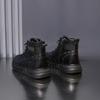 Fashion Golden Sapling Cowhide Snow Boots Men 2025 Fashion Leisure Flats Platform Man Short Booties Outdoor Casual Genuine Leather Shoes