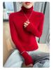 Women's 100% Pure Wool Slim-Fit Mock Neck Sweater, Autumn/Winter 2025 New Style