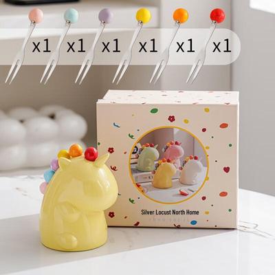 LISM Kids Cute Fruit Forks Set