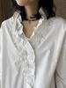 Spring Arrival Women's Beaded Rose Lace Patchwork Shirt