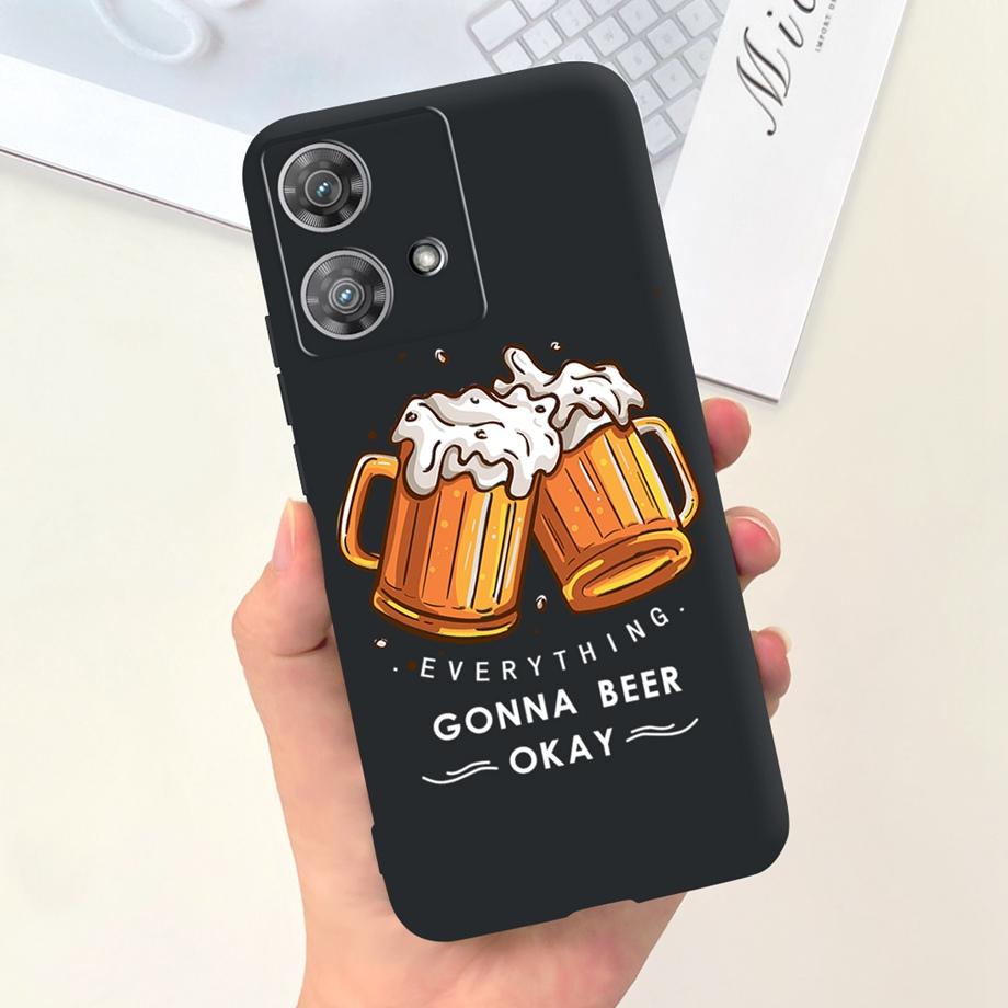 Etui do Motorola Moto Edge 40 Neo 5G Fajny Styl Miękki Silikon Guma Odporne na Uderzenia Pokrowiec na Telefon Wzór Kreskówkowy Fundas Edge40 Neo