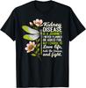 Kidney Disease Awareness Dragonfly Ribbon Kidney Warrior Gift Unisex T-Shirt