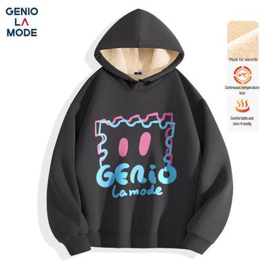 GENIOLAMODE Men's Heavyweight Fleece-Lined Hooded Sweatshirt