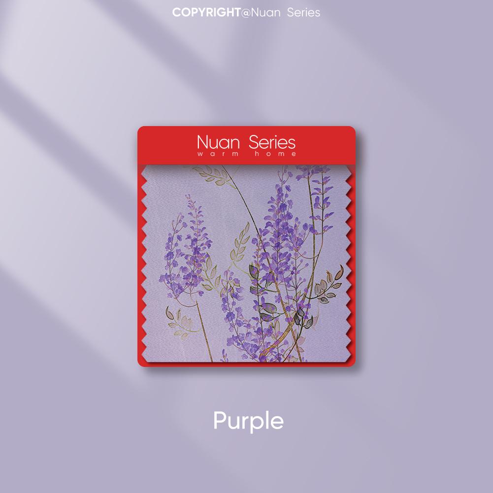 

1 шт. серия Nuan 70-80% затемнение универсальные фиолетовые виноградные лозы напечатаны удобные короткие шторы для спальни гостиной домашнего декора W100cm x L200cm фиолетовый