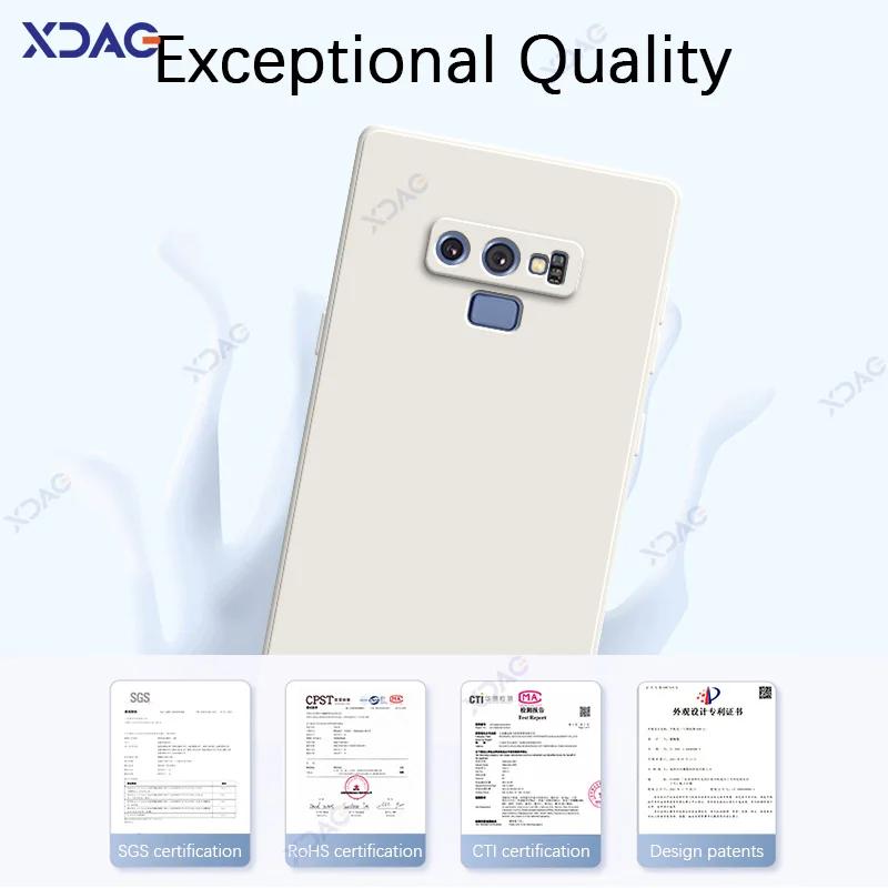 Luxury Square Liquid Silicon Cover Case for Samsung Galaxy Note 9 10 20 Plus Ultra 5G 360 Soft Phone Armor SamsungNote9