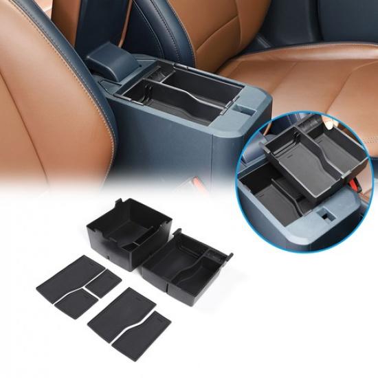 Car Center Armrest Storage Box Double-layer Tray For Ford Maverick 2024