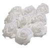 50 teile/pakete Weiß PE Rose Künstliche Blume Kopf Mit Stiel DIY Bouquet Hochzeit Party Dekoration Sammelalbum Liefert