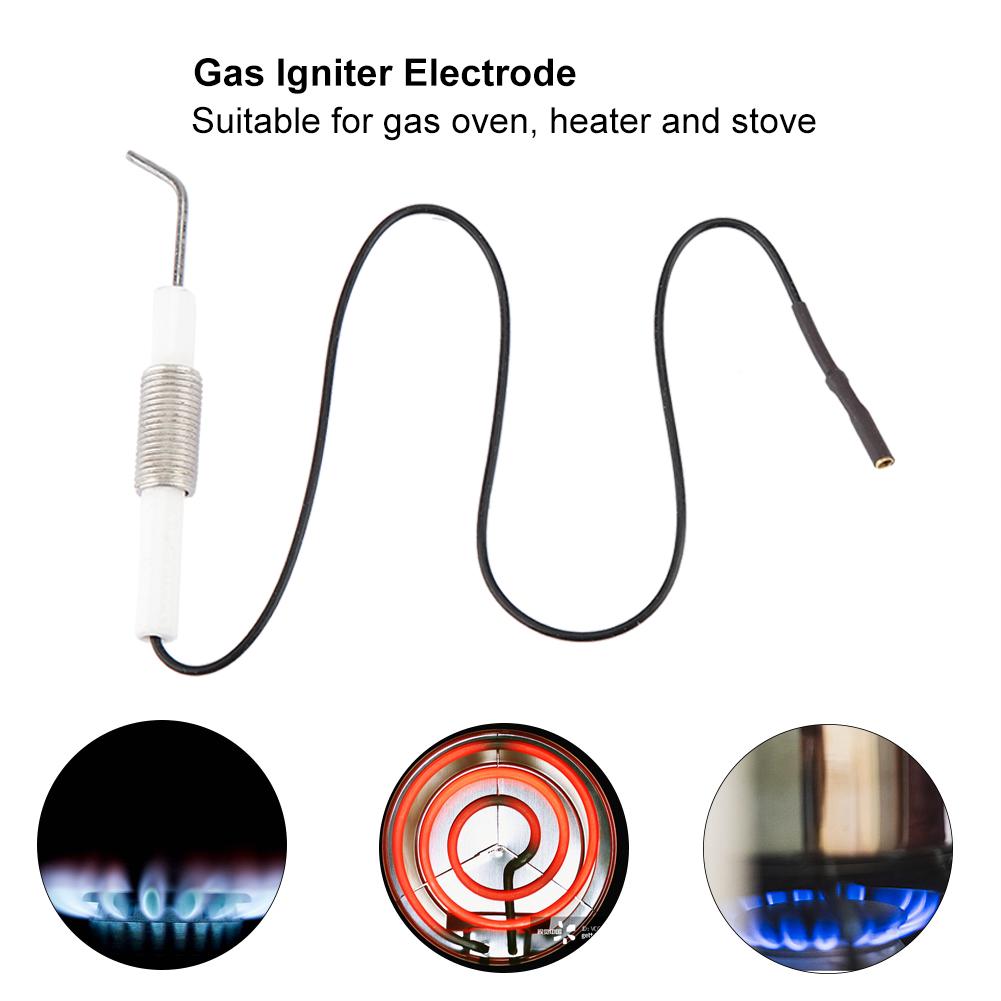 Igniter Electrode, 11.8 Inch   Ignition Wire Probe M10 Thread Replacement Ignitor Kit for Gas Grill BBQ Oven Heater Stove