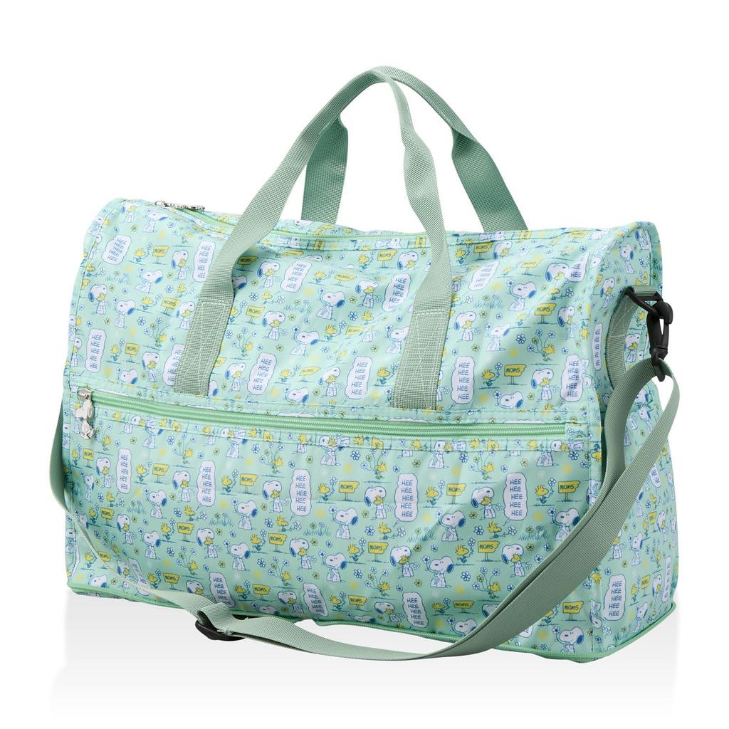 Sifre Foldable Boston 23L Suitcase Peanuts Snoopy 390kg Mint Flower Bag, Medium, Capacity, Carry-On Fit, & Design, Capacity, PN171.