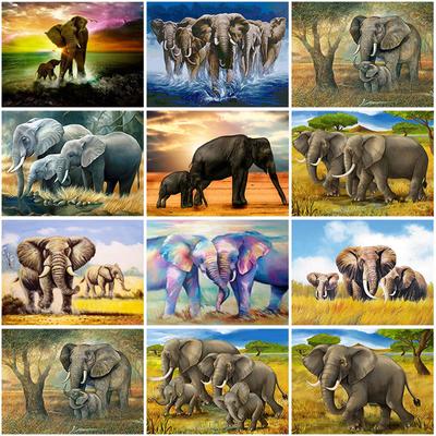 DIY Elefant 5D Diamant Malerei voller runder Bohrer Tier Diamant Stickerei Kreuzstich Mosaik Kits Wand Kunst Home Decor
