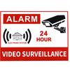 Hisun Tin Sign Vintage Assorted CCTV Video Surveillance Warning Tin Sign Set Retro  Security Camera Biological Hazard Metal Wall Art Rust