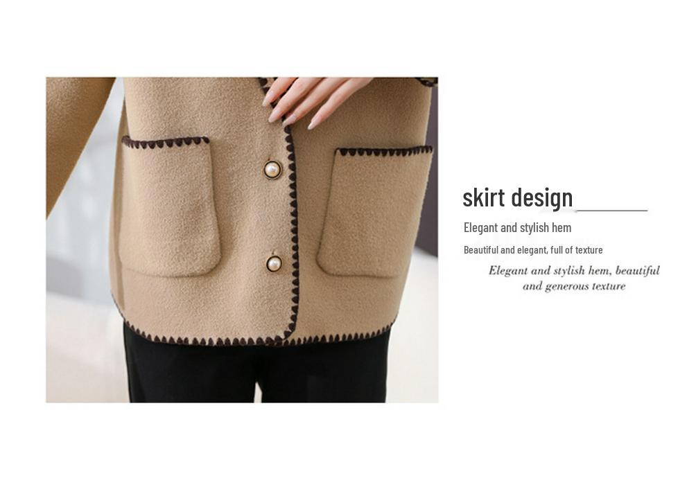 2026 Spring Cardigan Sweater Jacket for Middle-aged Women - Short Style for 40s & 50s, Perfect for Autumn and Winter