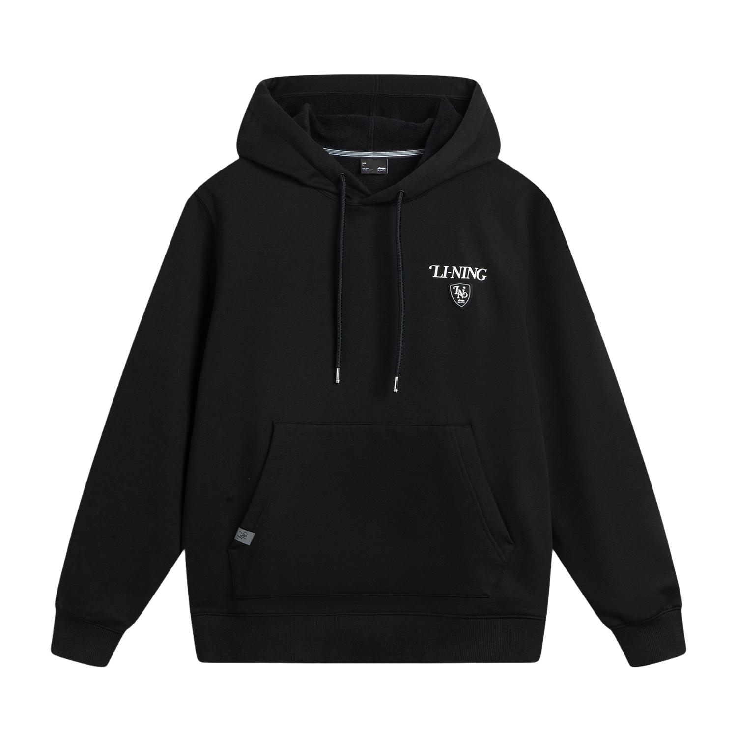 

Li Ning Серия Спортивный Стиль Флис Подкладка Теплый Худи Пуловер Модный Универсальный Повседневный Свитшот с Буквами Мужской свитшот AWDVA43-4 M