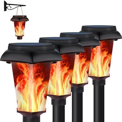 1 Pack Solar Torch Light with Flickering Flame Solar Flame Lights Outdoor Solar Torch Lights with IP65 Waterproof Flame Solar Lights Outdoor