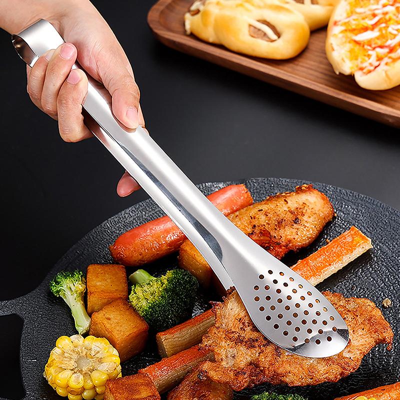 Kitchen Tongs Kitchen Utensils Bbq Food Clip Kitchen Chief Tongs Stainless Steel Portable For Picnic Barbecue Cooking