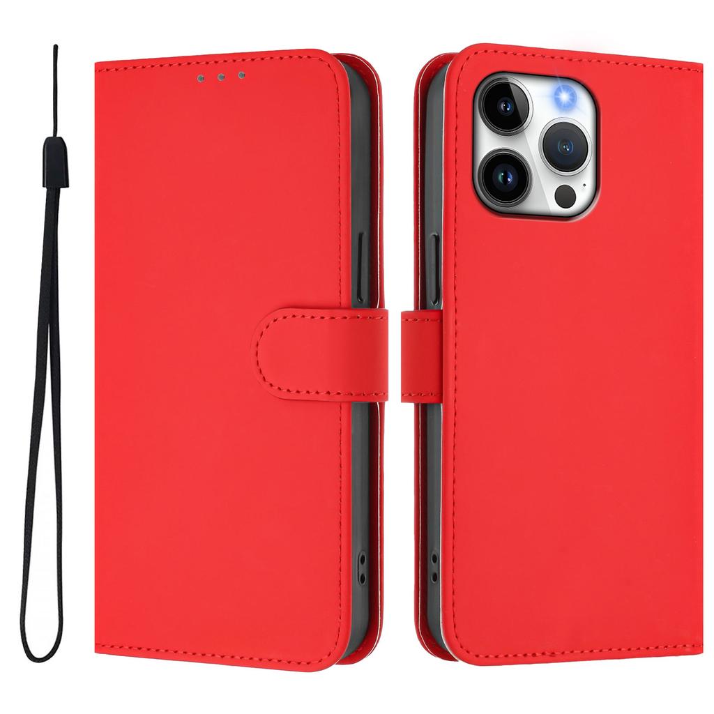 Pure Color PU Flip Leather Case Pouch Bag for iPhone 15/16/16 Pro/16 Plus, for iPhone 16 Promax Credit Card Cases Cover