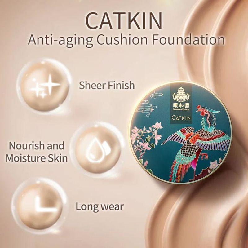CATKIN - Palácový letní BB krém Moisture Cover BB Cream Cushion Foundation Set - 2 barvy