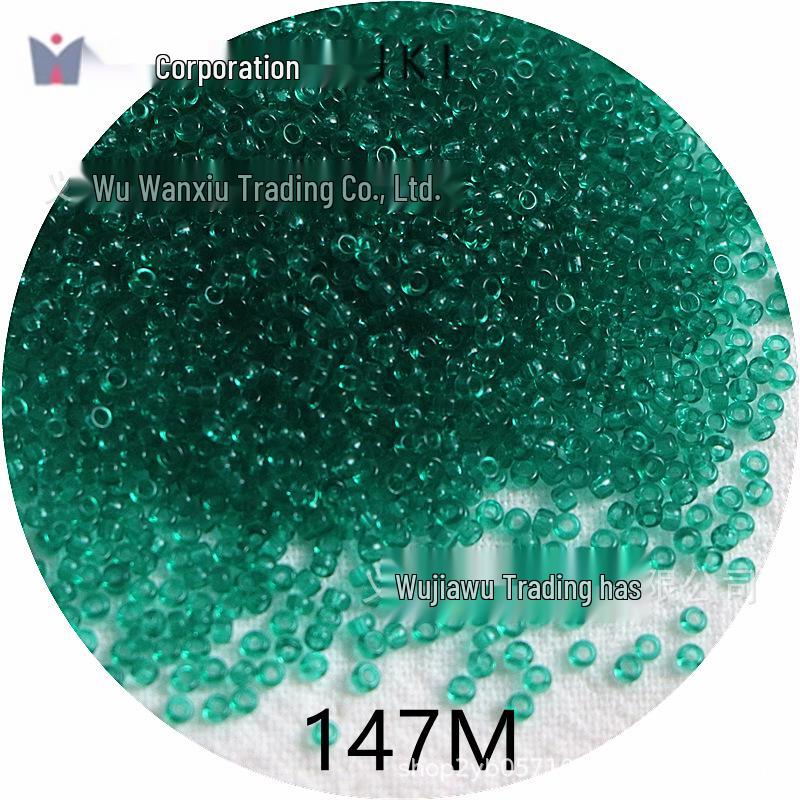 1.5mm Transparent Miyuki Glass Seed Beads for DIY Hairpins, Embroidery, and Bracelet Crafting.