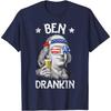 Ben Drankin 4th of July Benjamin Franklin Men Women USA Flag T-Shirt