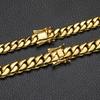 22mm Iced Out Cuban Link Chain Necklace 18K Gold Plated Solid Copper Miami Hip Hop Jewelry With Certificate