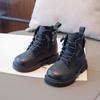 Children Fashion Boots Non-slip Kids Ankle Boots Causal Thick Bottom Girls Short Leather Boots All Match All Match Size 26-36