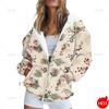 Felpa con cappuccio e cerniera 3D da donna