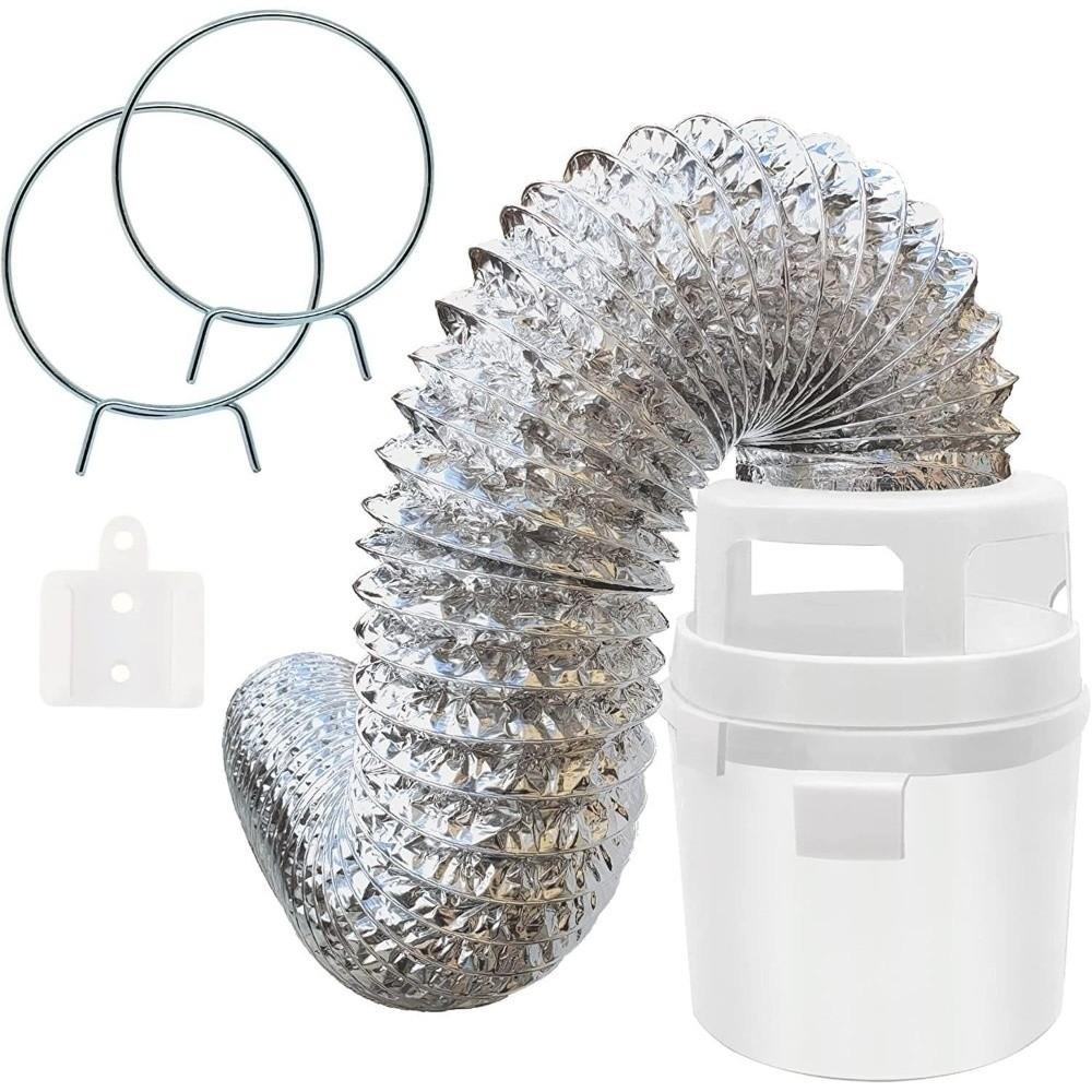 3 in 1 Dryer Lint Trap Kit with Vent Hose Washer Exhaust Duct Collector Household