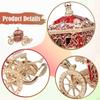 Carriage Jewelry Box Decor Holder Keepsake Organizer for Dresser Anniversaries Desktop