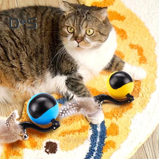 Interactive Cat Toy Rechargeable Automatic Cat Toy Ball with Remote Control Motion Activated Self Rolling Ball for Indoor Cat