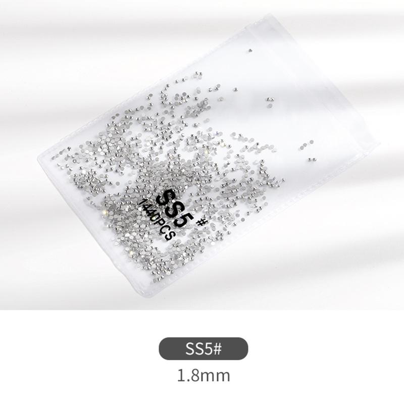 New! 1440pcs Flatback Rhinestones Transparent Manicure Decorative Ornament Shoes Dancing Clothes
