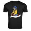 Skeleton Riding Motorcycle Biker Cartoon Graphic T-Shirt