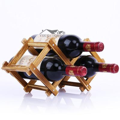 Wooden Red Wine Rack 3/6/10 Bottle Mount Kitchen Holders Exhibition Organizer Barware