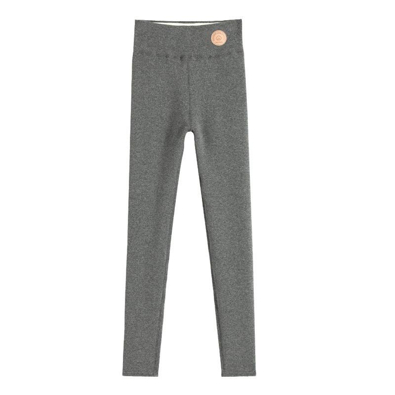 Fleece extra thick lamb wool leggings for women's outer wear winter new high-waisted and thin large-size integrated fleece thermal cotton pants