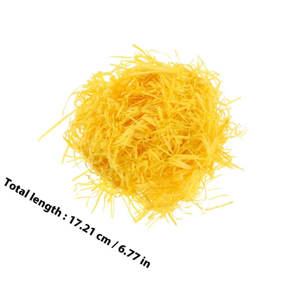 5Packs Raffia Grass Shredded Paper Filament Creative Gift Box Filling Paper Yellow Party Supplies Packaging Box Accessories