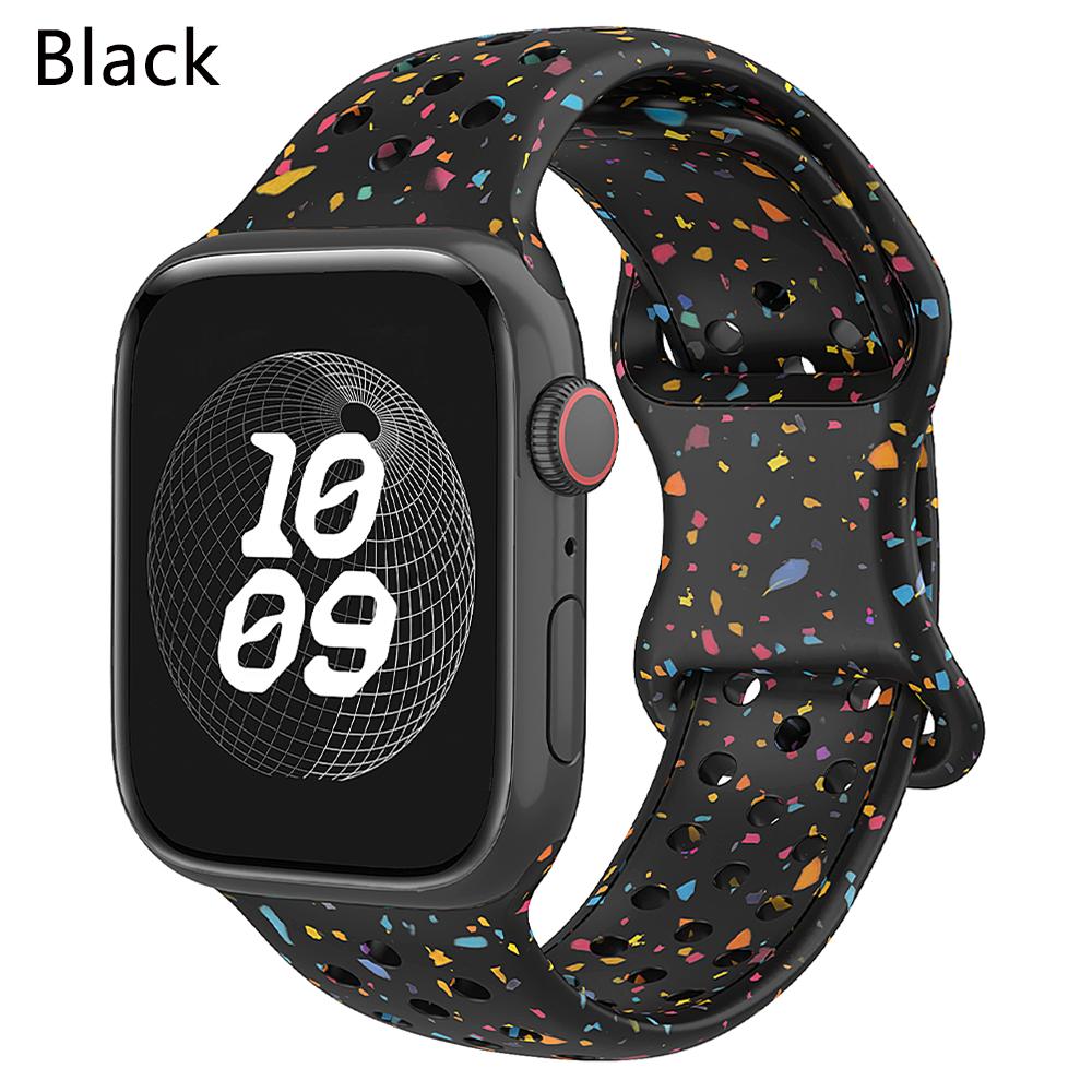 Silicone Strap for Apple Watch Ultra 2/Ultra 49mm Sport Breathable Band for iWatch Series 10 9 8 7 6 5 4 3 SE 46mm 44mm 40mm 42mm 38mm for women