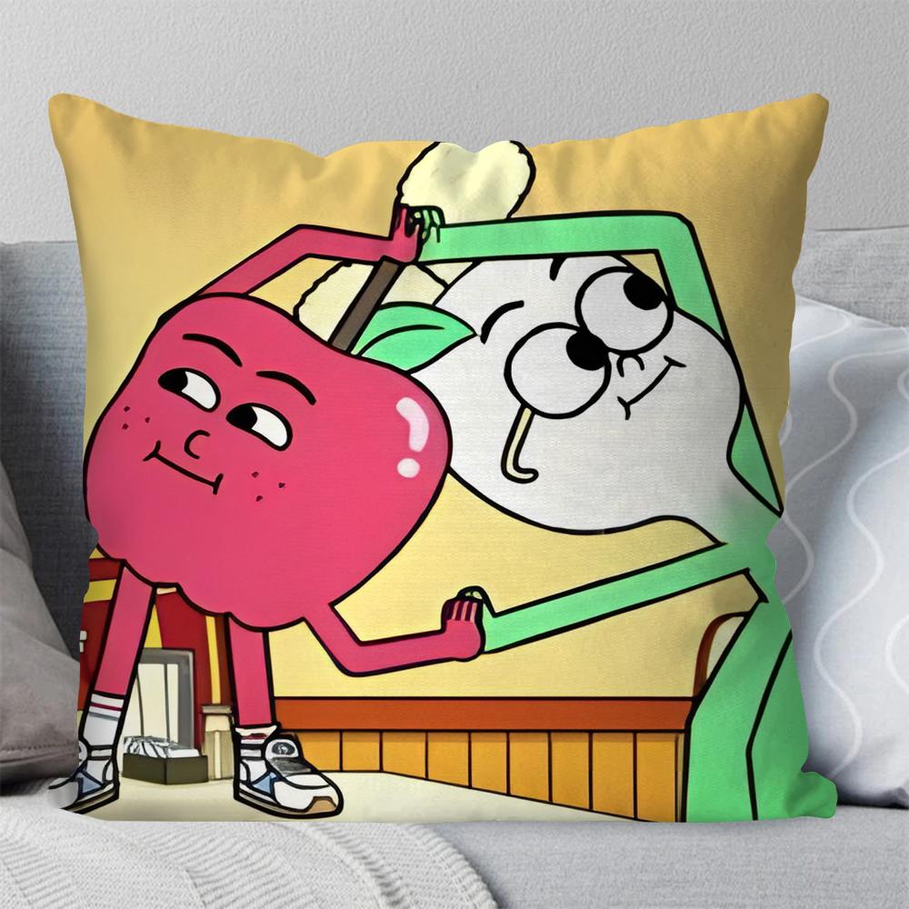 

Anime Comedy Food A-Apple And Onion Pillow Case Square Pillow Bedroom Sofa Leisure Comfort Car Living Room Home Decoration 40X40 12x12Inch