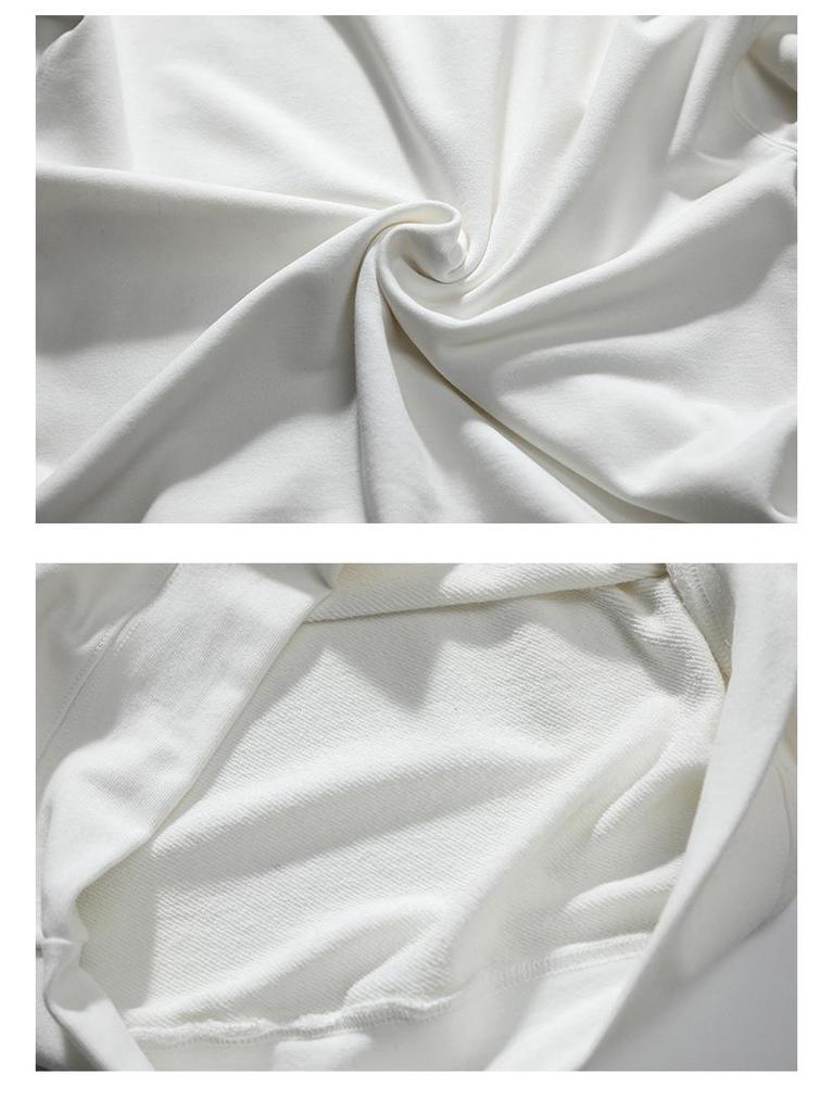 Cross New Paris Shijia Unisex Heavyweight Cotton Terry Hoodie - Wheat Ear Design