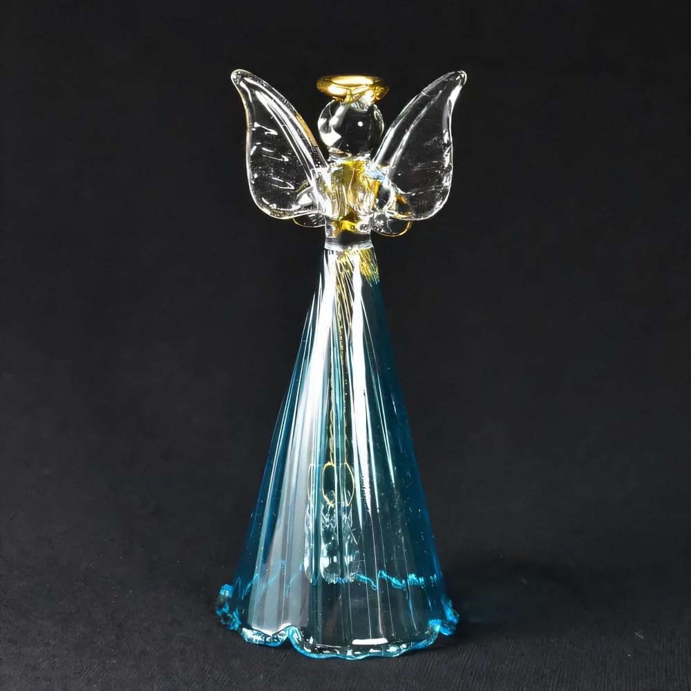 Fourcart Cute Handmade Glass Craft Wish Upon a Star x Set [Angel Bell] 6-Piece