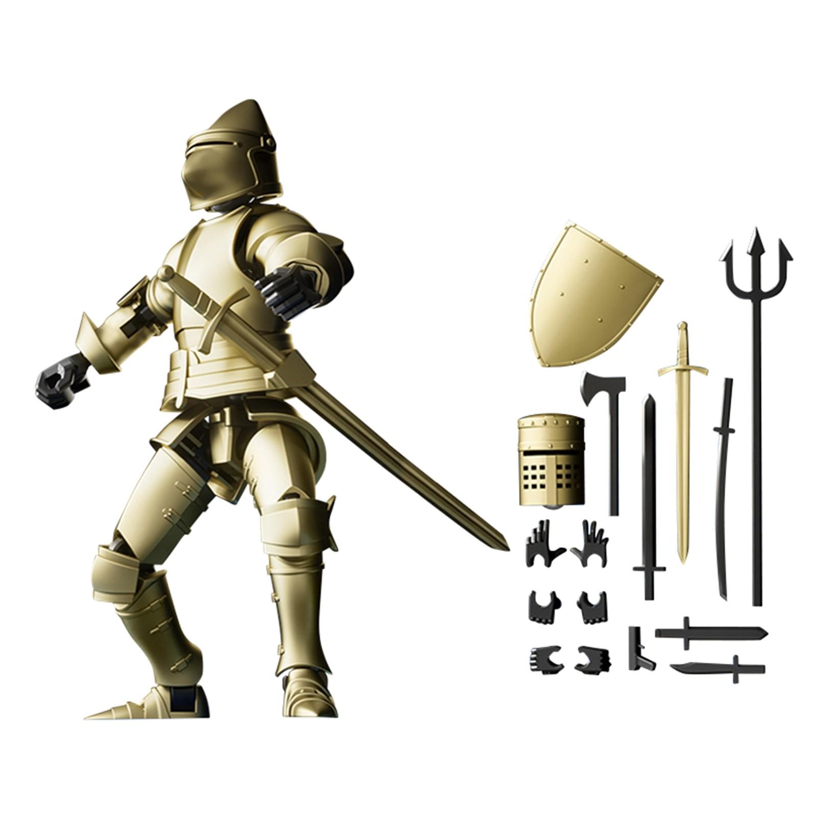 

Совместная подвижная 3D-печатная кукла-игрушка, креативное декомпрессионное настольное украшение One Size золотой