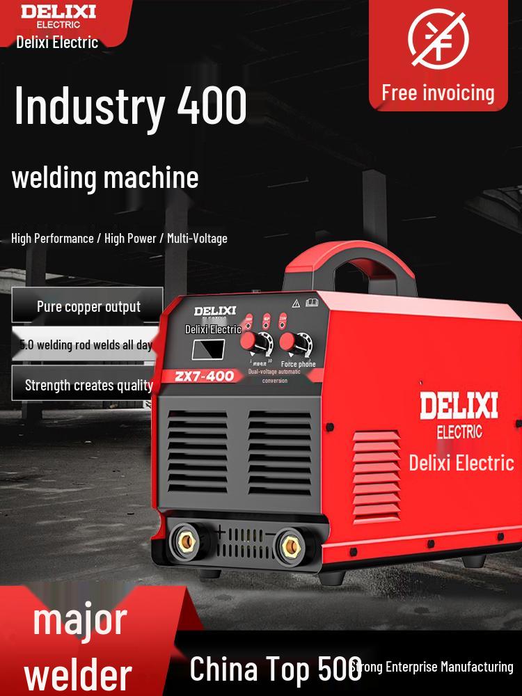 

Delixi Dual Voltage (220/380V) Portable Welding Machine - Industrial Grade, Handheld, All Copper DC, 400A. 400 Construction Dual Voltage Standard