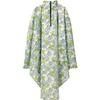 Rain Poncho Botanical Garden Gray Cycling Raincoat Poncho with Clip Reflector for Commuting To School Stylish and Cute for Women [World Party]