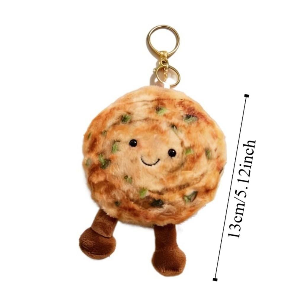 Shallot Pancake Cartoon Plush Keychain Stuffed Kawaii Plush Doll Pendant Comfort Cartoon Plush Toy Pendant Christmas Gift