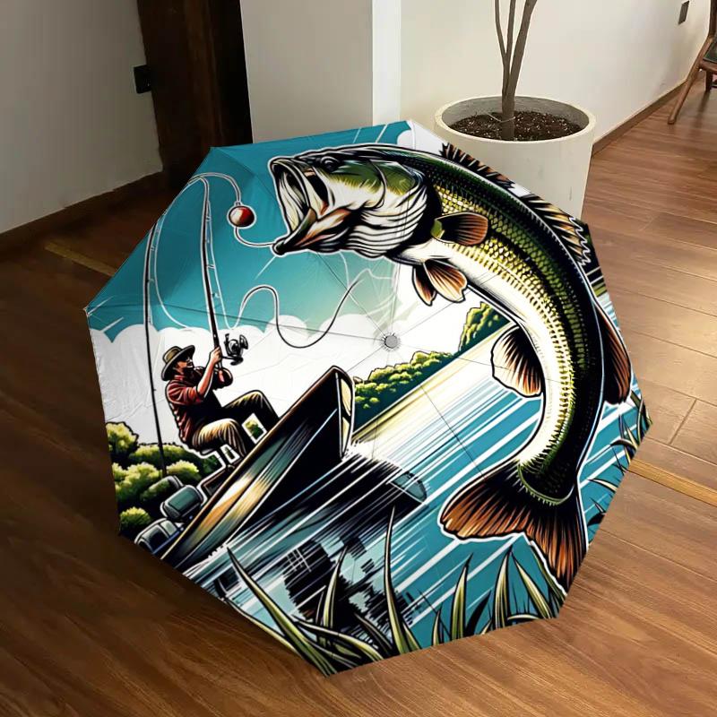 

Outdoor Fishing Adventure: Automatic Opening/Closing Umbrella with Foldable Design, Ideal for Fans, Travelers, and Daily Use - Perfect Gift